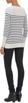 Thumbnail for your product : Barneys New York Thin-Stripe Cashmere Sweater-White