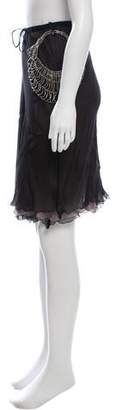 Stella McCartney Silk Knee-Length Skirt Black Silk Knee-Length Skirt