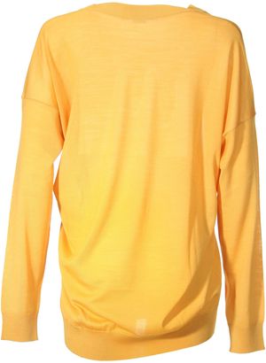 Stella McCartney Yellow V-neck Top With Long Sleeves