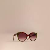 Thumbnail for your product : Burberry Buckle Detail Cat-eye Frame Sunglasses