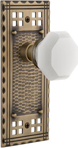 Nostalgic Warehouse Craftsman Plate with Waldorf White Milk Knob