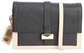 Thumbnail for your product : Badgley Mischka black and khaki leather 'Lena' shoulder bag