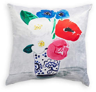 Kate Spade New York Flower Vase Silk-Blend Cushion