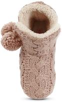 Thumbnail for your product : Sorbet Ruby Lurex Knitted Pom Pom Slipper Boots - Pink