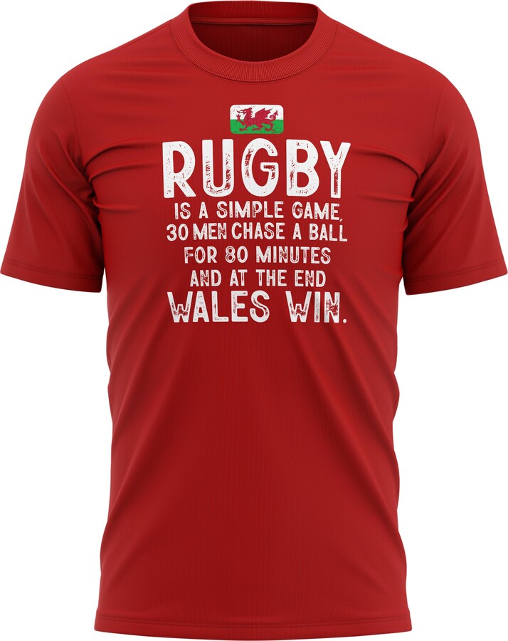 Welsh Rugby T Shirt Funny English Print Men 6 Nations Flag Wales Top Dragon L7 E - Foto 11