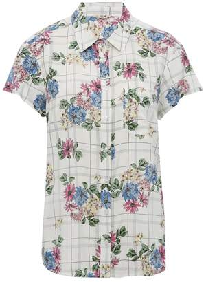 M&Co Floral check print shirt