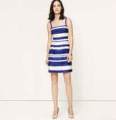Thumbnail for your product : LOFT Paintbrush Stripe Pleated Dress