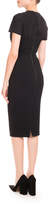 Thumbnail for your product : Victoria Beckham Short-Sleeve Lace-Yoke Dress, Black