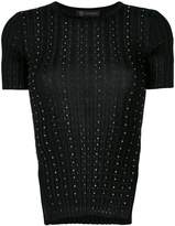 Versace shortsleeved studded jumper