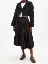 Thumbnail for your product : Noir Kei Ninomiya Asymmetric-panel Wool And Satin Midi Skirt - Black