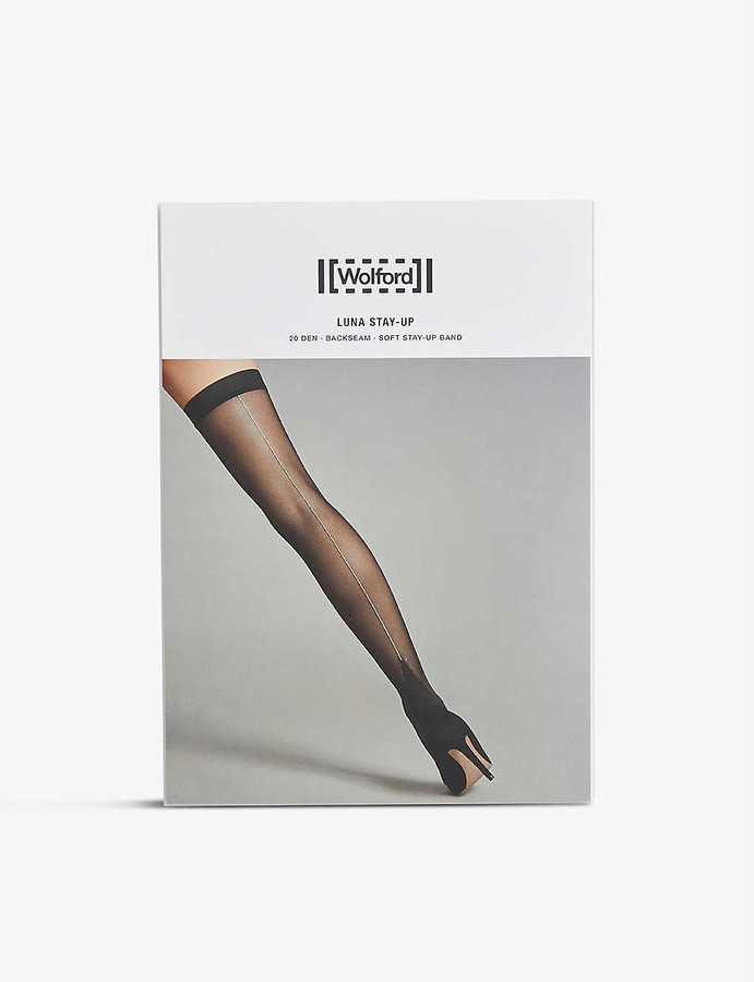 Wolford Luna backseam stayup stockings ShopStyle Hosiery