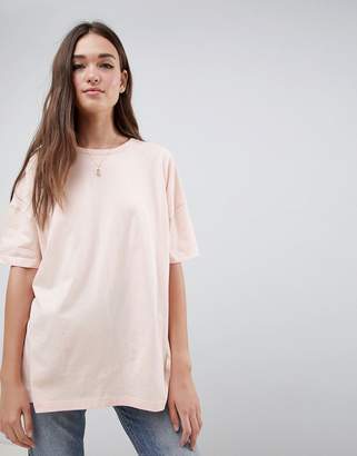 ASOS Design Super Oversized T-Shirt With Drop Shoulder In Pink