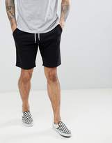 Thumbnail for your product : New Look jersey shorts with drawstring in black