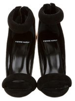 Thumbnail for your product : Pierre Hardy Suede & Water Snake Wedges w/ Tags