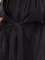Thumbnail for your product : Raey Knot-front Elasticated-waist Crepe Dress - Black
