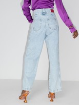 Thumbnail for your product : Alessandra Rich Crystal-Wide-Leg Jeans