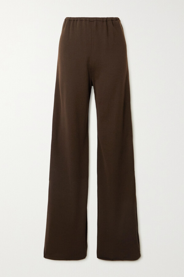 Slacks and Chinos Wide-leg and palazzo trousers Womens Clothing Trousers 16Arlington Synthetic Koro Trouser In Chocolate Brown in Black 