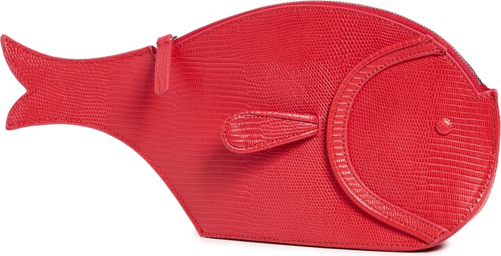 STAUD Pesce Leather Clutch