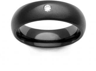 GETi Black Zirconium and Diamond 7mm Wedding Ring