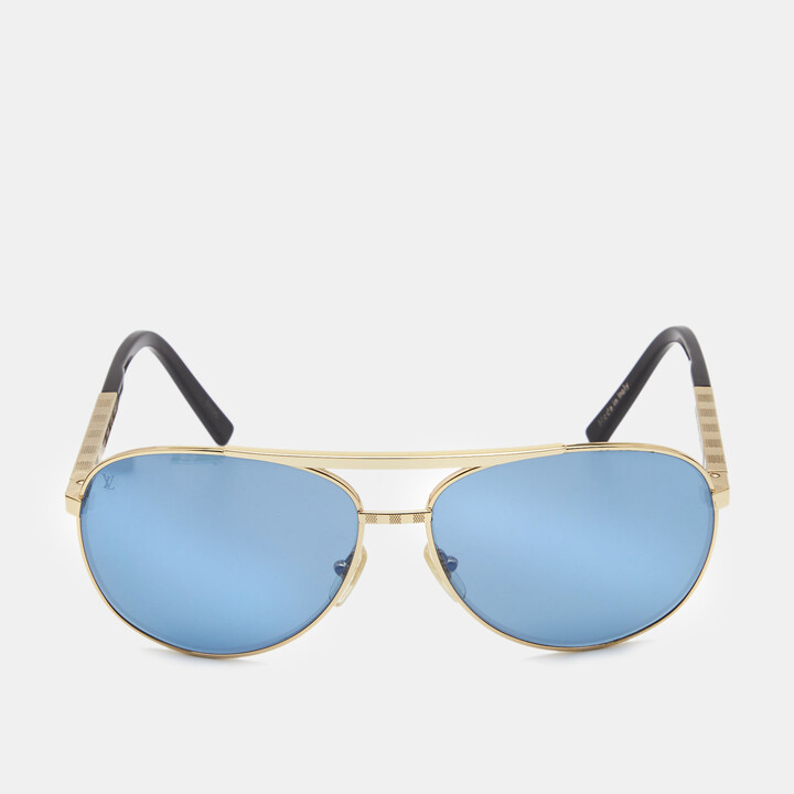 Louis Vuitton Attitude Sunglasses (Gold) : : Clothing