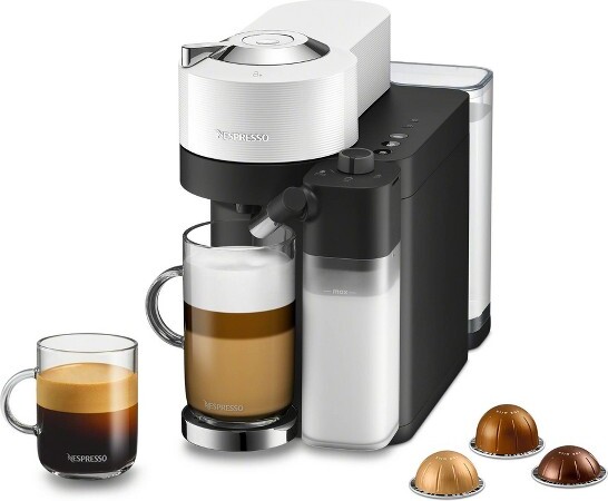 NespressoVertuoLattissimaEspressoMakerbyDeLonghiWhite-ENV300W:SingleServe,AutomaticShut-Off,ElectricFrother