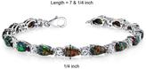 Thumbnail for your product : Ice 7 CT TW Black Opal and Sterling Silver Tennis Bracelet