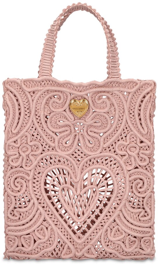 Dolce & Gabbana Beatrice macramé top handle bag - ShopStyle