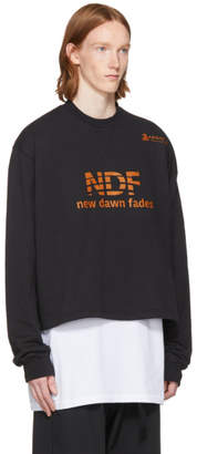 Raf Simons Black Cropped New Dawn Fades Sweatshirt
