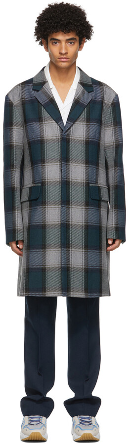 acne checked coat