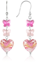 Thumbnail for your product : Glass Heart House of Murano  Mare - Pink Murano Drop Earrings