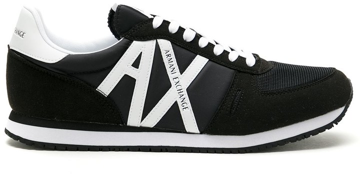 Armani Exchange Logo Patch Low-Top Sneakers - ShopStyle