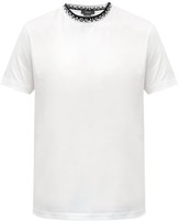 Thumbnail for your product : Versace Logo-jacquard Crew-neck Cotton T-shirt - White