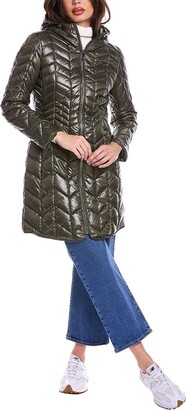 Kenneth Cole New York Chevron Quilted Coat