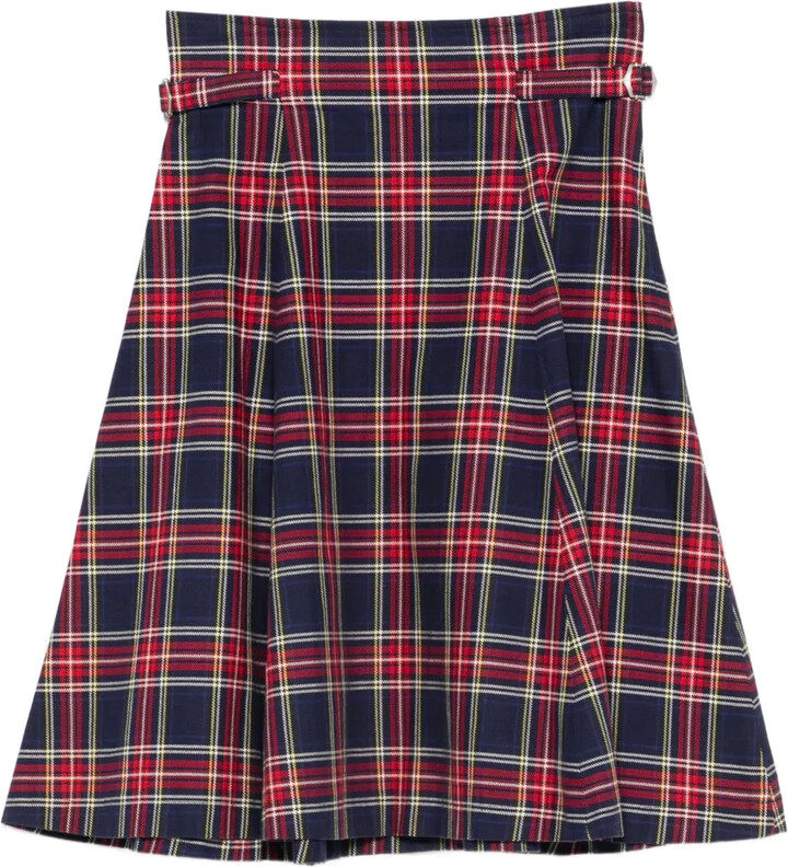 Comme Des Garçons Pre-Owned 1990s Checked-Pattern Skirt