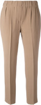 Brunello Cucinelli - pantalon droit à taille élastique - women - Soie/Polyester/Acétate/Cupro - 38
