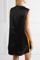 Thumbnail for your product : Prada Paneled Silk-satin Mini Dress - Black