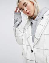Thumbnail for your product : Pull&Bear Premium Longline Check Car Coat