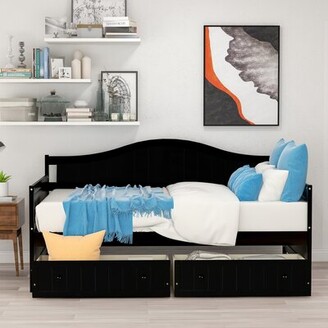 Monochrome Abstract Floral Repeating Motifs in Square Shape with Waves Black and White Loveseat Daybed with Metal Frame Upholstered Sofa for Living Dorm Ambesonne Black and White Futon Couch 