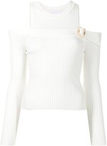 Thumbnail for your product : Jonathan Simkhai Cold-Shoulder Knitted Jumper
