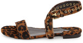 Thumbnail for your product : Donna Karan Leopard-Print Calf Hair Sandal, Tan