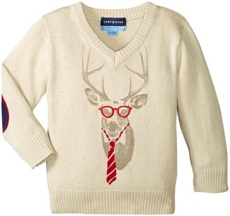 Andy & Evan Reindeer Sweater (Baby) - Light Beige - 3/6 - 3-6 Months