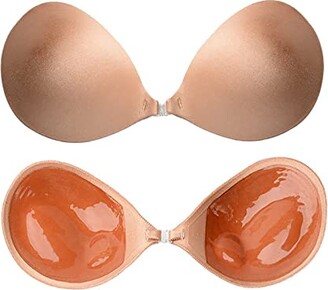 VIVISOO Strapless Sticky Bra Push up Nipple Covers Invisible Adhesive Bra  for Backless Dress Nude A - ShopStyle