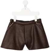 Thumbnail for your product : Douuod Kids Leather Look Shorts
