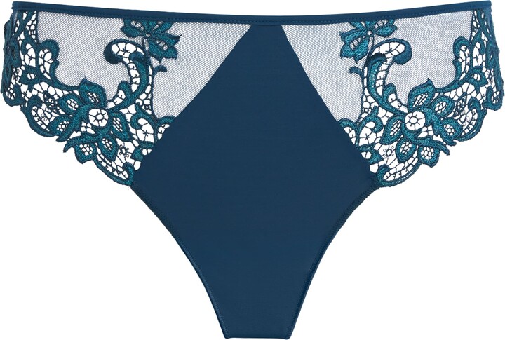 Simone Perele Lace-Trim Saga Thong