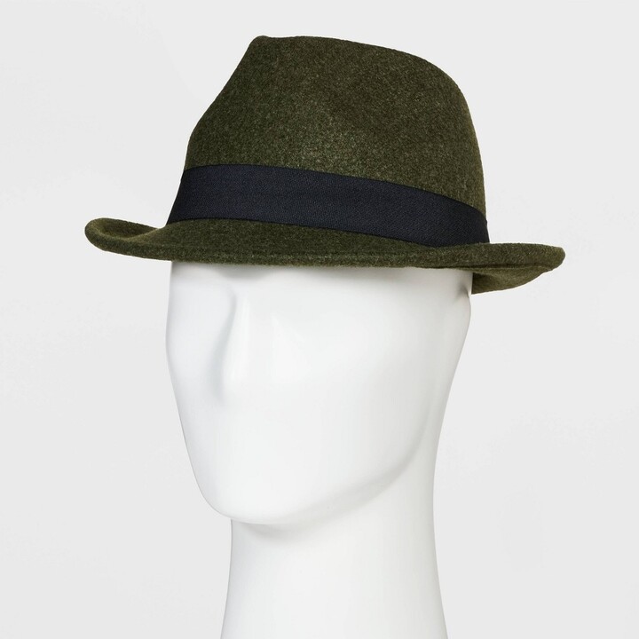 Target Men's Poly Wool Fedora Hat Goodfellow Co™ Green M/L