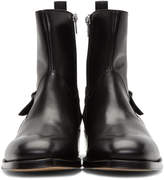 Thumbnail for your product : Alexander McQueen Black Leather Zip Up Boots
