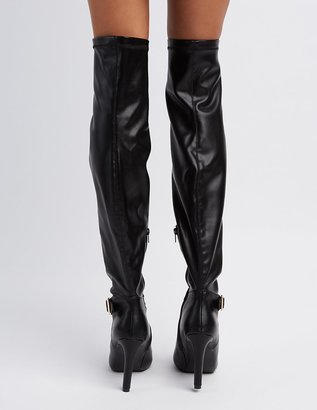 Charlotte Russe Qupid Pointed Toe Over-The-Knee Boots