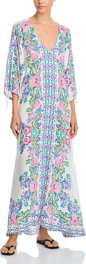 Johnny Was White Melia Swim Cover-Up Dress