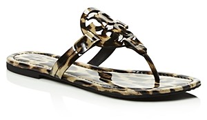 tory burch miller sandals animal print