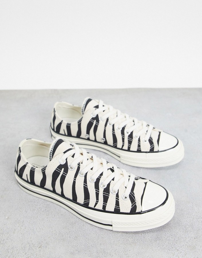Converse Chuck 70 Ox Archive Zebra Print sneakers in black and white -  ShopStyle